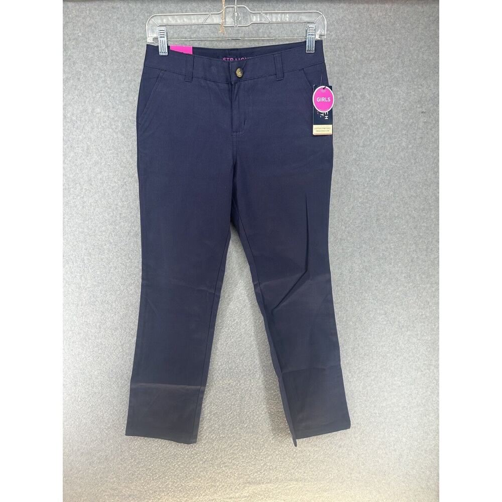French Toast Girls Uniform Pants Adjustable Waist Pockets Navy Blue Size 14 NWT